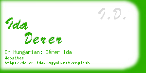 ida derer business card